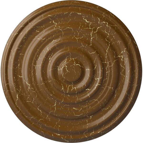 Ekena Millwork Carton Ceiling Medallion (For Canopies up to 3 3/4"), 17 3/4"OD x 1 3/8"P, Smokey Topaz Crackle CM18CASTC - main